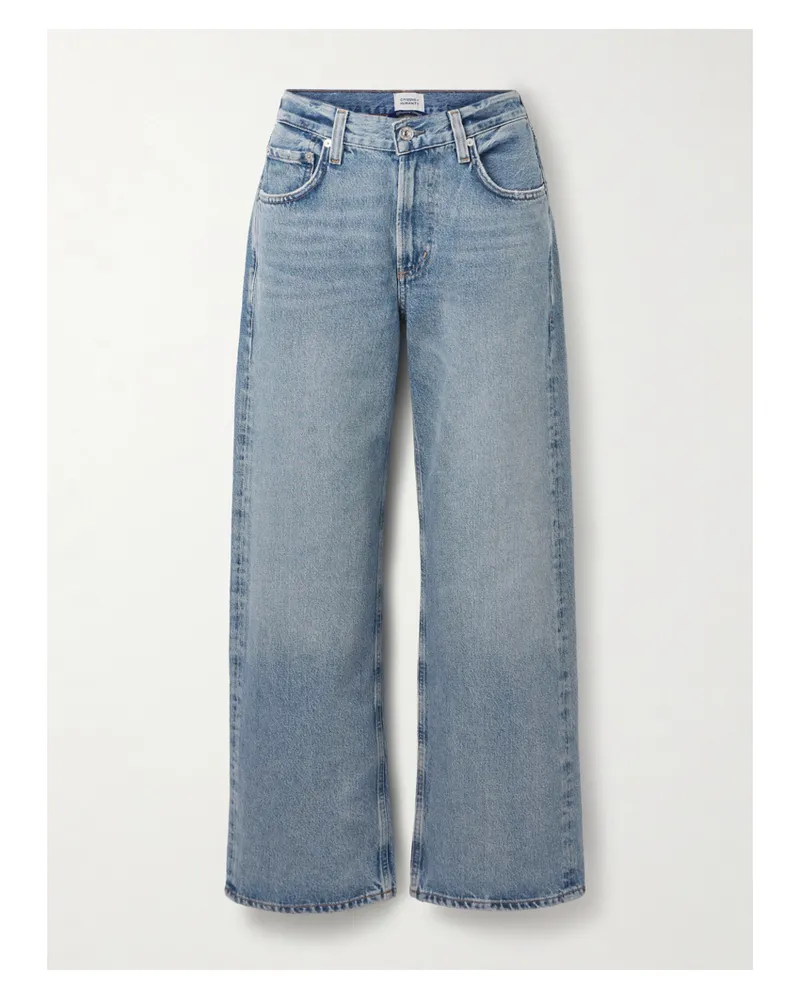 Citizens of humanity Lindz Tief Sitzende Jeans Mit Geradem Bein - Blau Blau