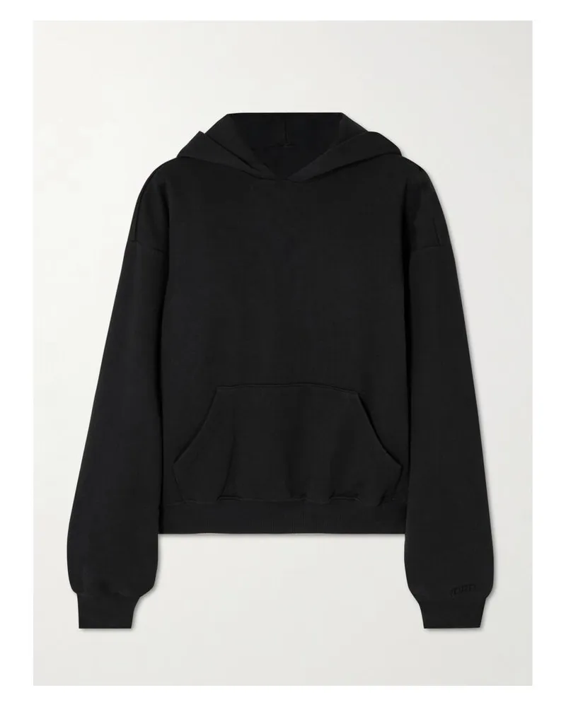 SKIMS Classic Hoodie – Onyx – Hoodie Aus Jersey Aus Einer Baumwollmischung - Schwarz Schwarz