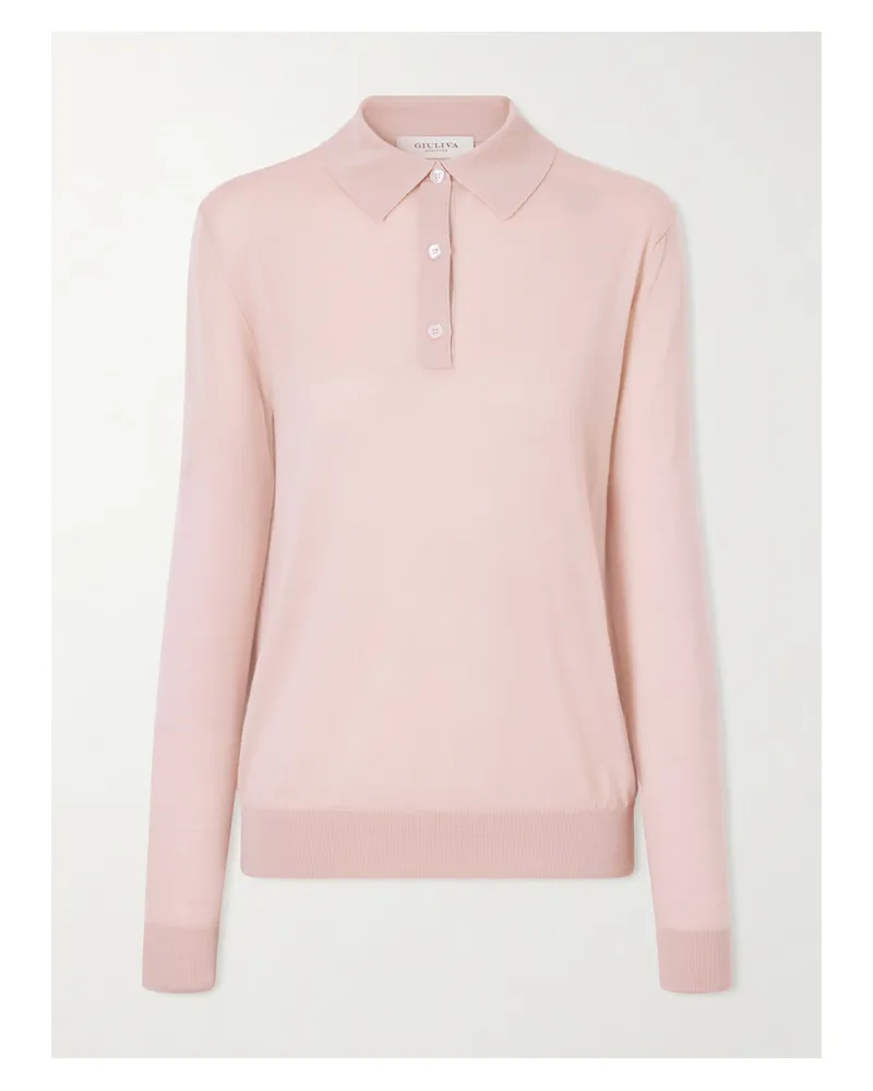 Giuliva Heritage Collection Rebecca Cashmere Polo Shirt - Pink Pink