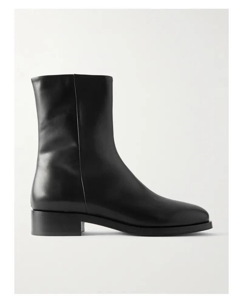 aeyde Vincent Ankle Boots Aus Leder - Schwarz Schwarz