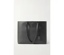 East/west Leather Tote - Gray