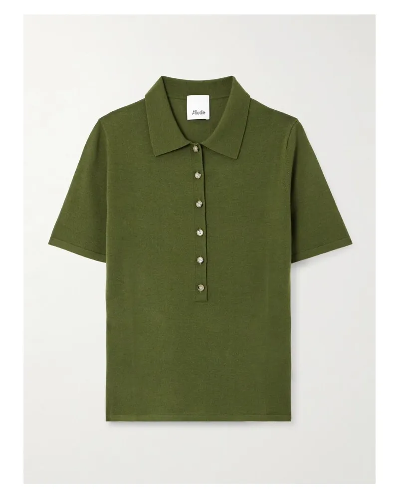 ALLUDE Ärmelloser Pullover Aus Wolle Mit Polokragen - Grün Grün