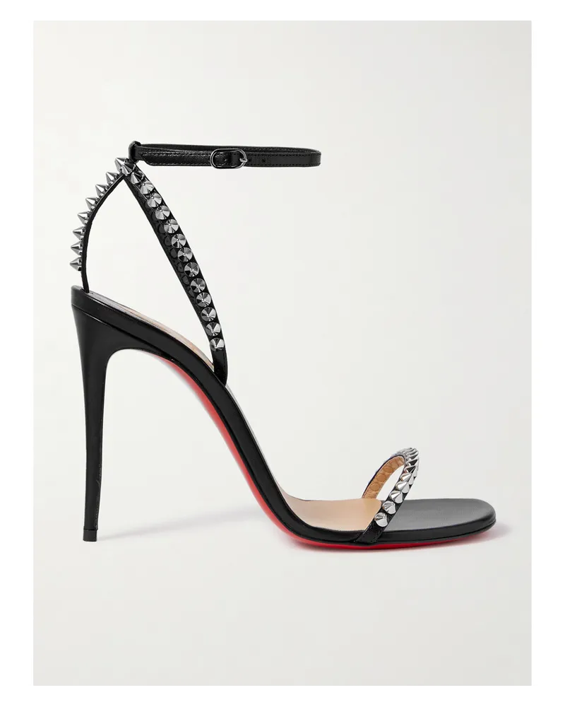 Christian Louboutin So Me 100 Sandalen aus Leder mit Nieten Schwarz