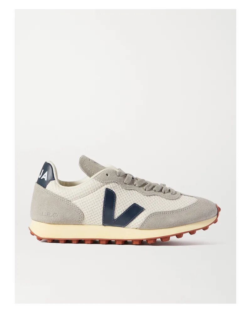 VEJA Net Sustain Rio Branco Sneakers aus Mesh und Veloursleder Weiß