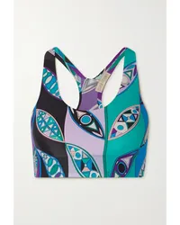 Emilio Pucci Sport-bh aus Bedrucktem Stretch-material Blau