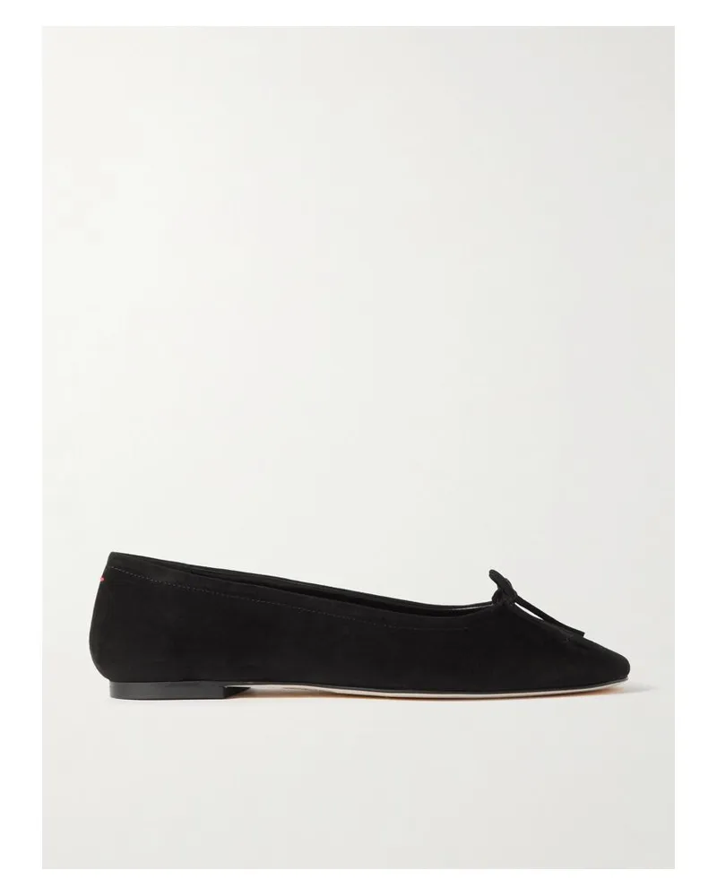 aeyde Delfina Ballerinas Aus Veloursleder - Schwarz Schwarz