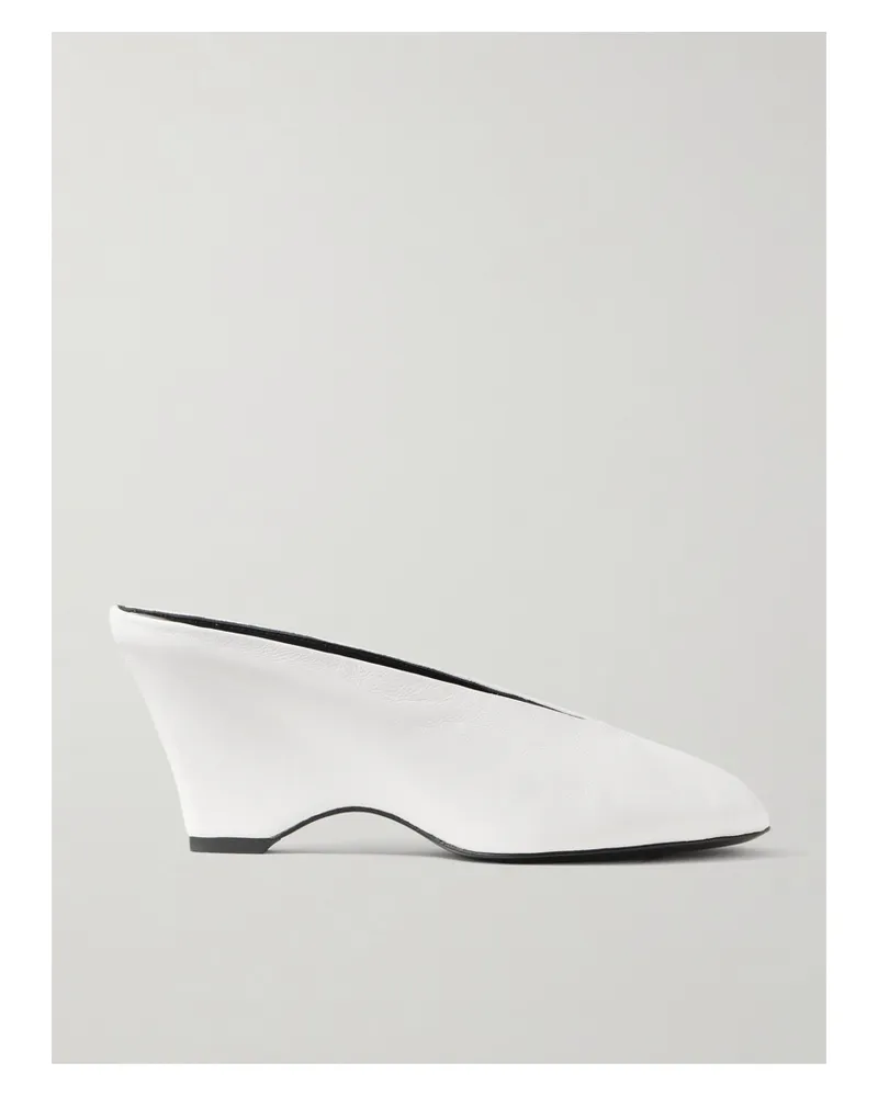 KHAITE Cloak Leather Mules - White White