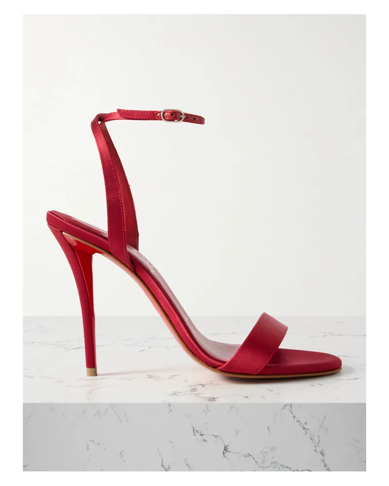 Christian Louboutin Miss Z 100 Sandalen Aus Satin - Rot Rot