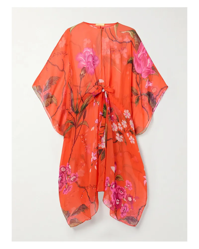 Erdem Minikleid Aus Einer Baumwoll-seidenmischung Mit Blumenprint - Rot Rot