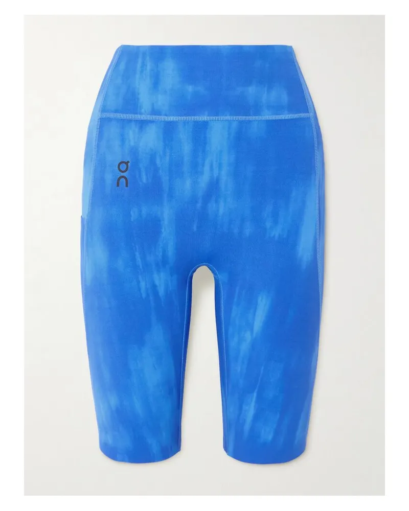 ON Malibu Shorts Aus Recyceltem Stretch-jersey Mit Batikmuster - Blau Blau