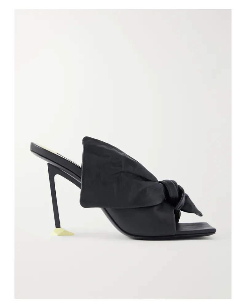 Givenchy Bow-detailed Leather Sandals - Black Black
