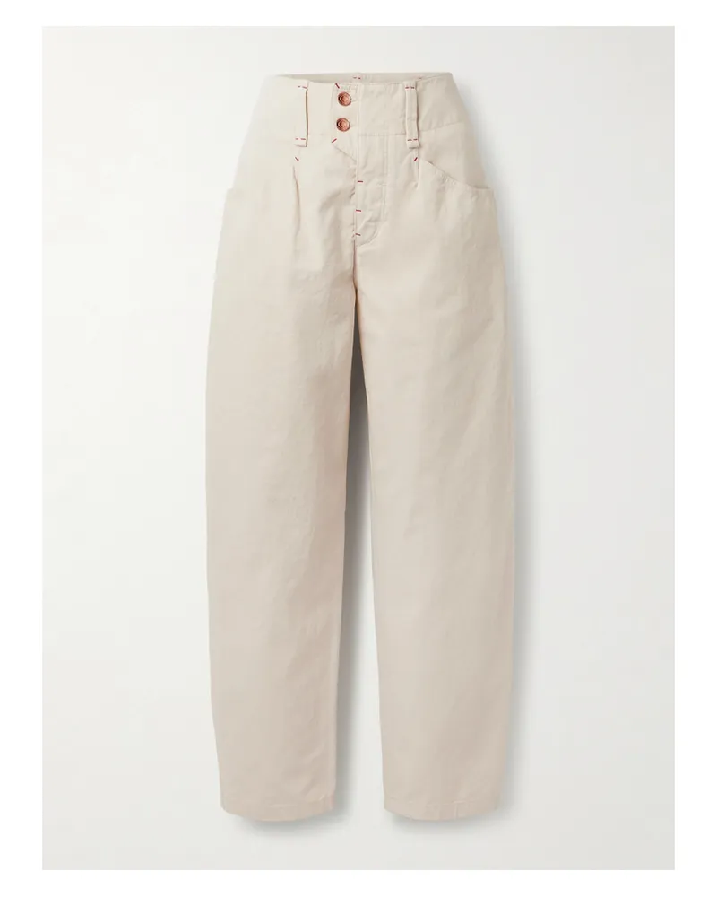 Isabel Marant Oumaya Hoch Sitzende Barrel-jeans - Ecru Ecru