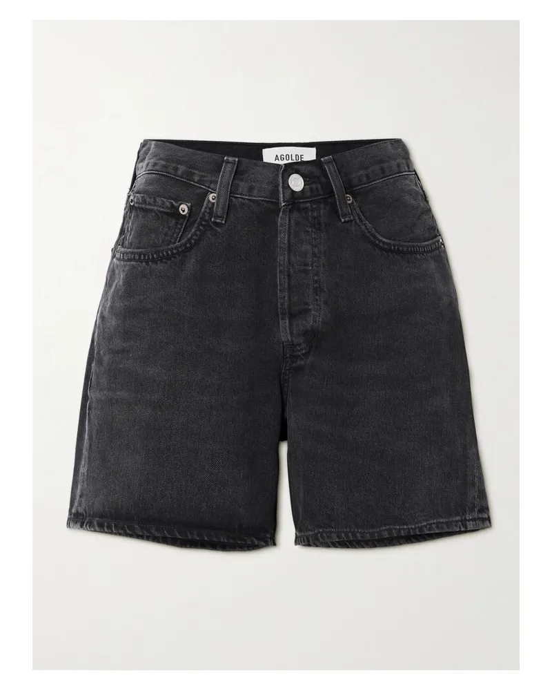AGOLDE V-waist Shorts Aus Denim - Schwarz Schwarz