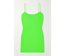 Cayde Minikleid aus Neonfarbenem Stretch-crêpe
