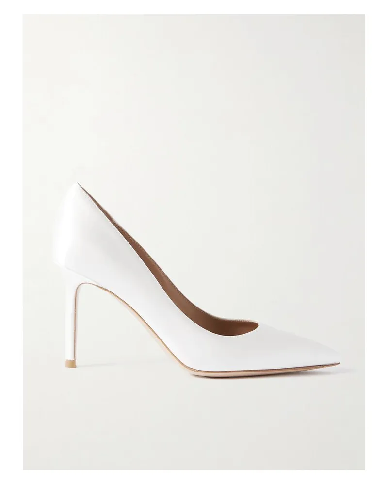 Gianvito Rossi Gianvito 85 Pumps Aus Satin - Weiß Weiß