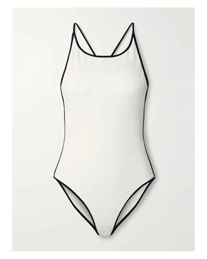 Marysia Carrara Zweifarbiger Badeanzug - Weiß Weiß