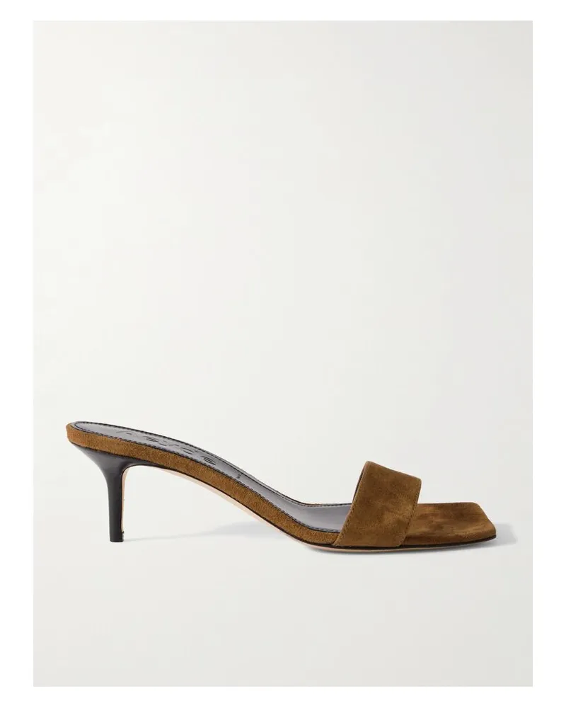 aeyde Ilvy Mules Aus Veloursleder - Braun Braun