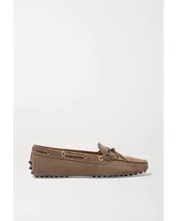 TOD'S Gommino Loafers aus Veloursleder Neutral