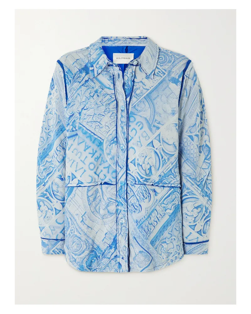 Holzweiler Bino Jacke Aus Bedrucktem Ecovero™ - Blau Blau