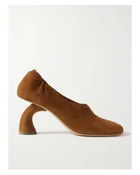 Dries van Noten Pumps aus Veloursleder Braun