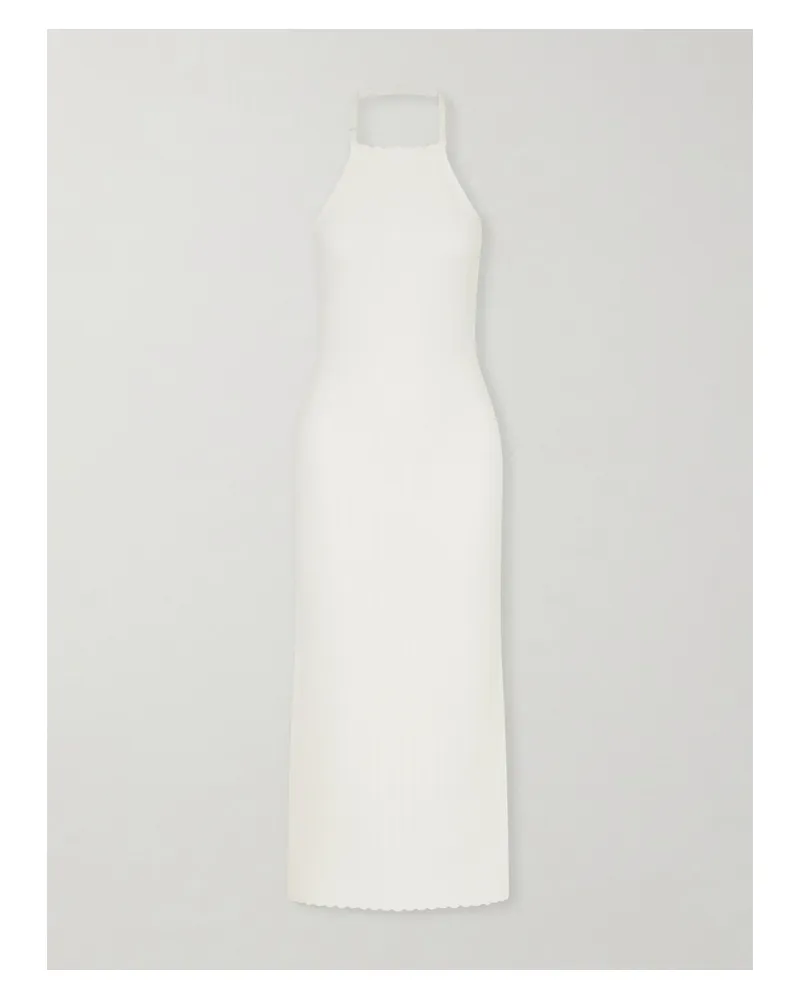 Jacquemus Tablier Midi Knit Dress - Off-white Off-white
