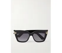 Cdior S1i Sonnenbrille Mit Eckigem Rahmen Aus Azetat - Schwarz