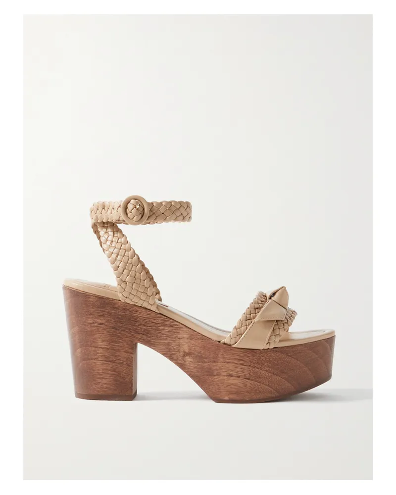 Alexandre Birman Clarita Plateausandalen Aus Geflochtenem Leder - Neutral Neutral