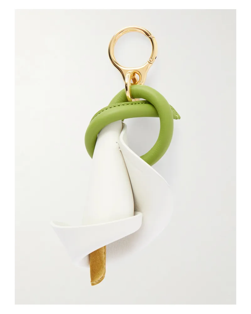 Loewe Calla Anhänger Aus Leder Und Veloursleder - Grün Grün