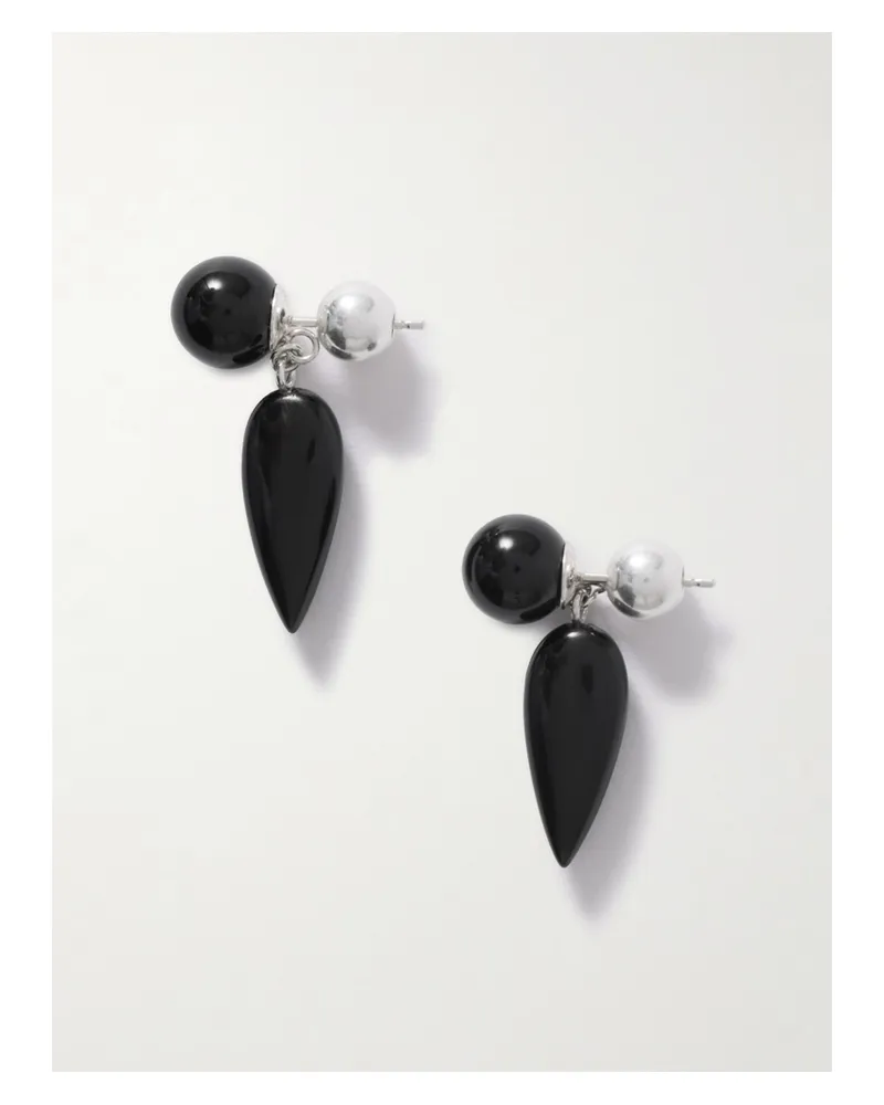 Sophie Buhai Tiny Phoenician Ohrringe Aus Silber Mit Onyxen - Schwarz Schwarz