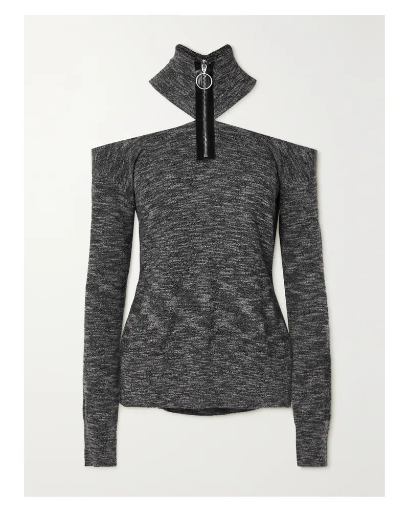 Christopher Kane Schulterfreier Wollpullover - Schwarz Schwarz