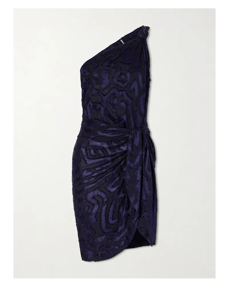 Isabel Marant Lilana One-shoulder Fil Coupé Midi Dress - Blue Blue