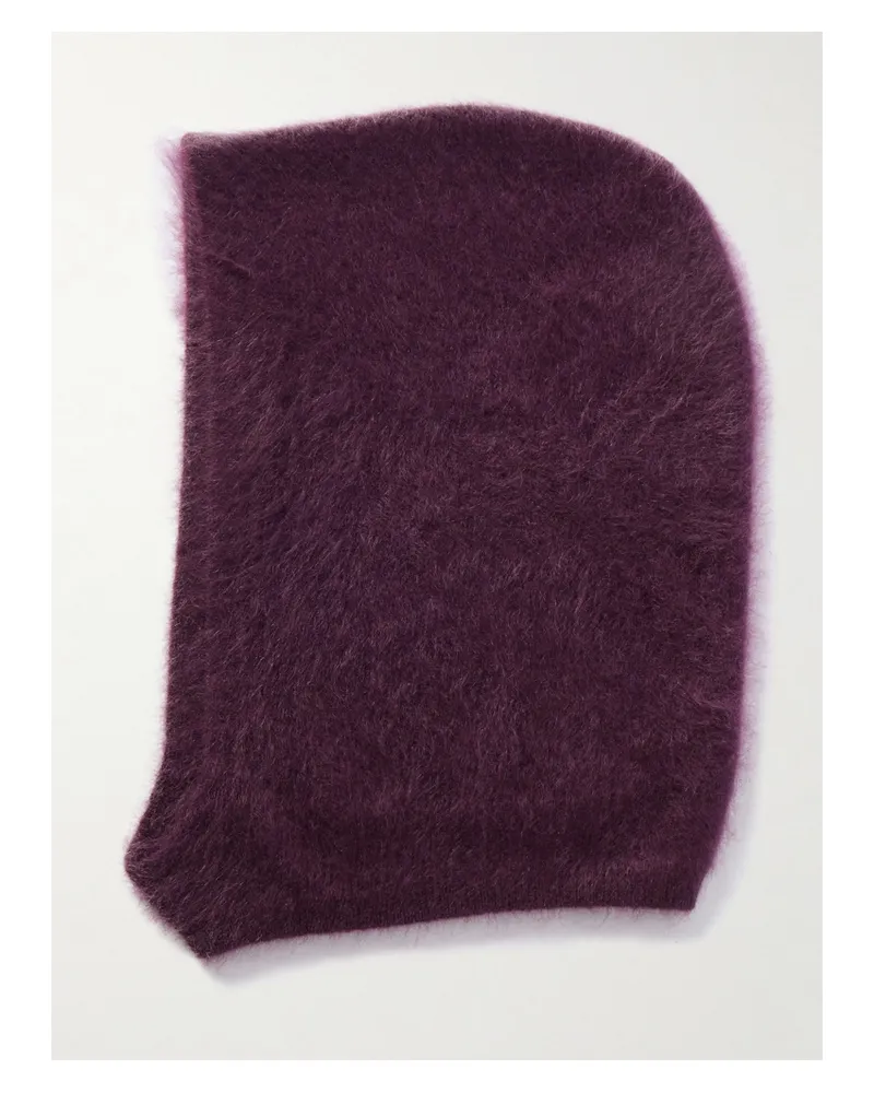 Lisa Yang Brushed-cashmere Balaclava - Burgundy Burgundy