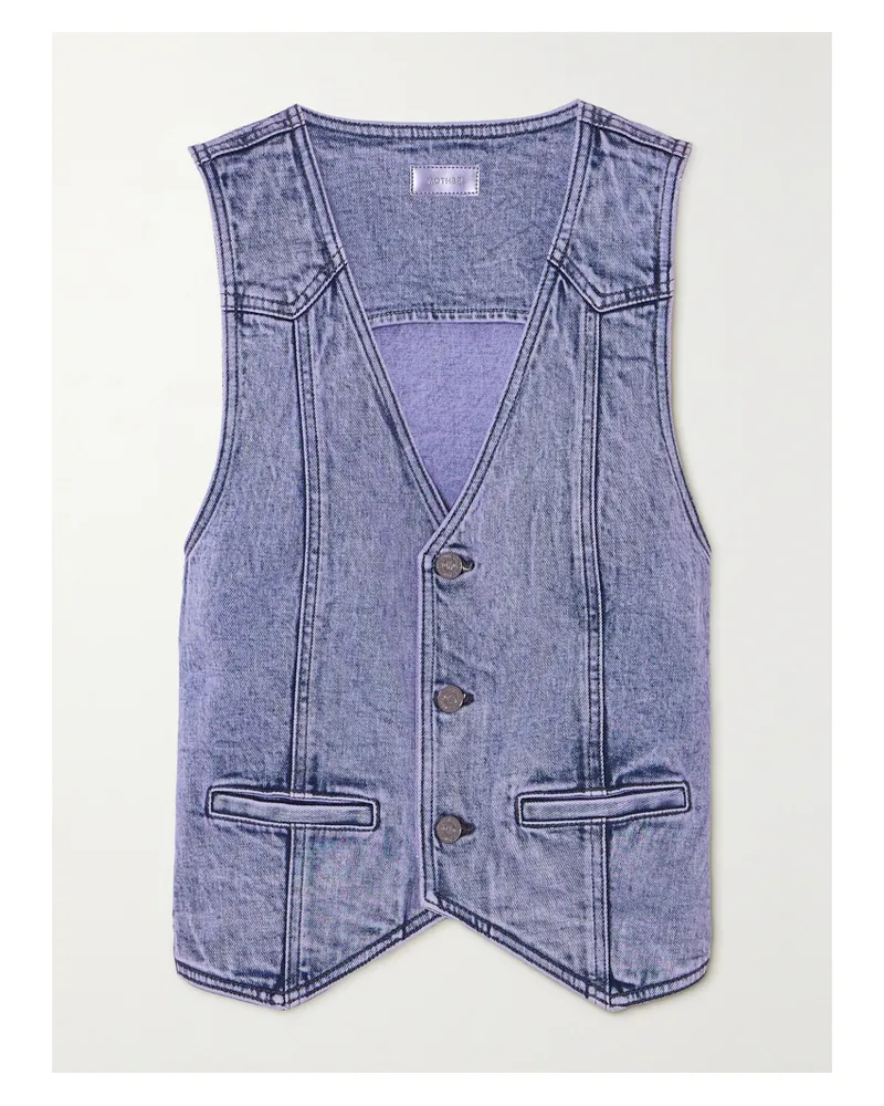 Mother The Masked Rider Jeansweste - Lila Lila