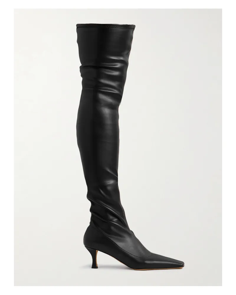 Proenza Schouler Overknees aus Leder Schwarz