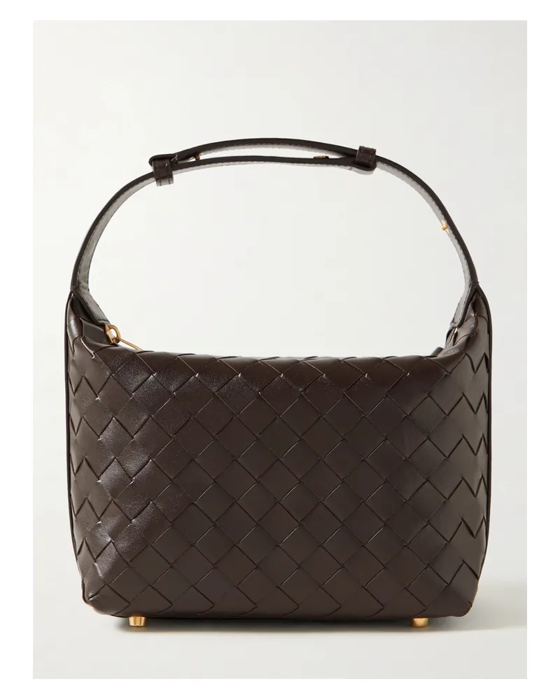 Bottega Veneta Mini Wallace Intrecciato Leather Shoulder Bag - Brown Brown