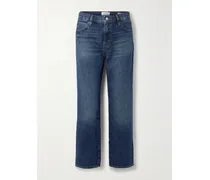 The Hang Cropped Mid-rise Straight-leg Jeans - Blue