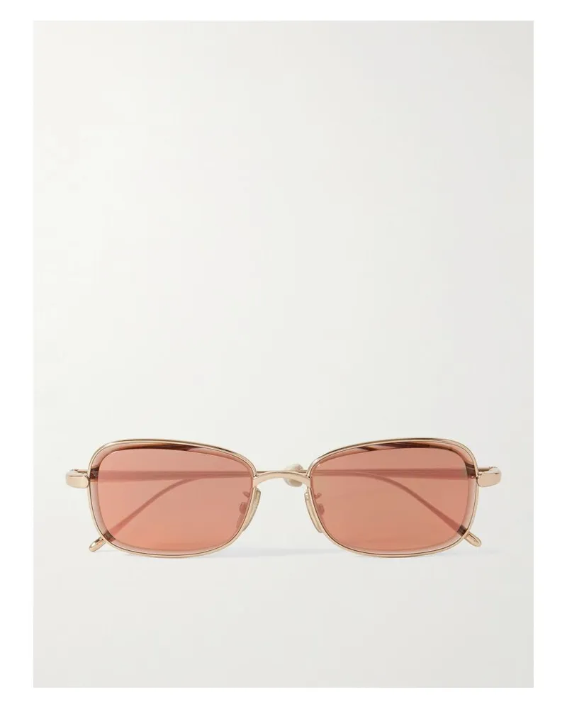 Loewe Roségoldfarbene Sonnenbrille Mit Eckigem Rahmen Roségold