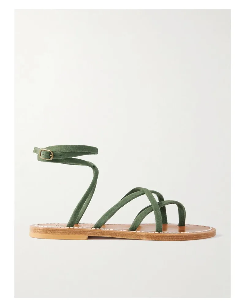 K.Jacques  Zenobie Sandalen Aus Veloursleder - Grün Grün