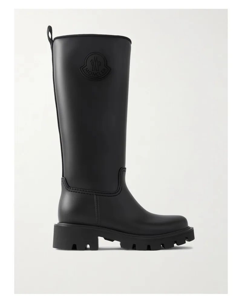 Moncler Kickstream Kniehohe Stiefel Aus Pvc Und Shell - Schwarz Schwarz