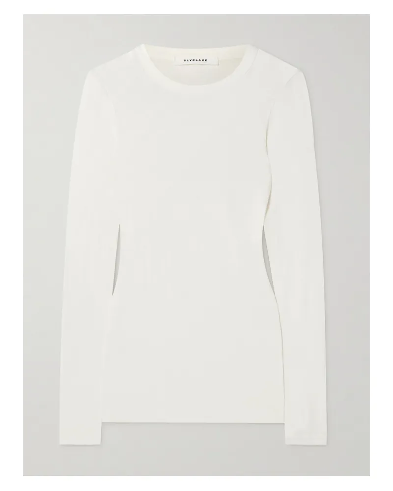 SLVRLAKE Cotton-jersey T-shirt - Neutrals Neutrals