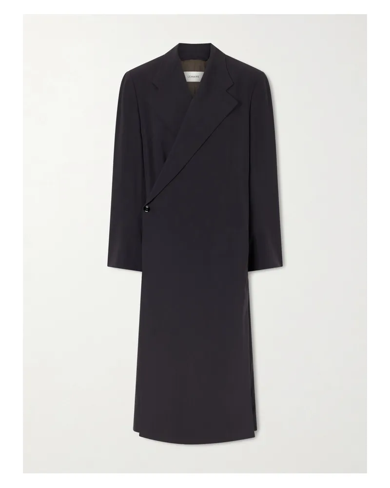 Christophe Lemaire Wool-crepe Coat - Black Black