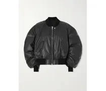 Cal Bomberjacke Aus Einer Beschichteten Baumwollmischung - Schwarz