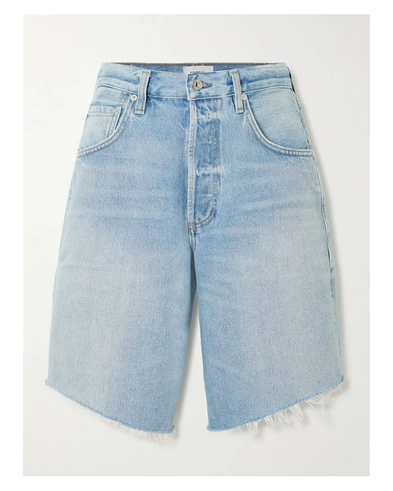 Citizens of humanity Ayla Jeansshorts Mit Fransen - Blau Blau