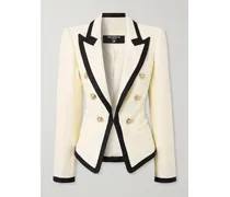 Blazer Aus Webstoff Mit Zierknöpfen - Ecru