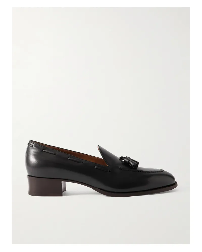 Loro Piana Serge Loafers Aus Leder Mit Troddeln - Schwarz Schwarz