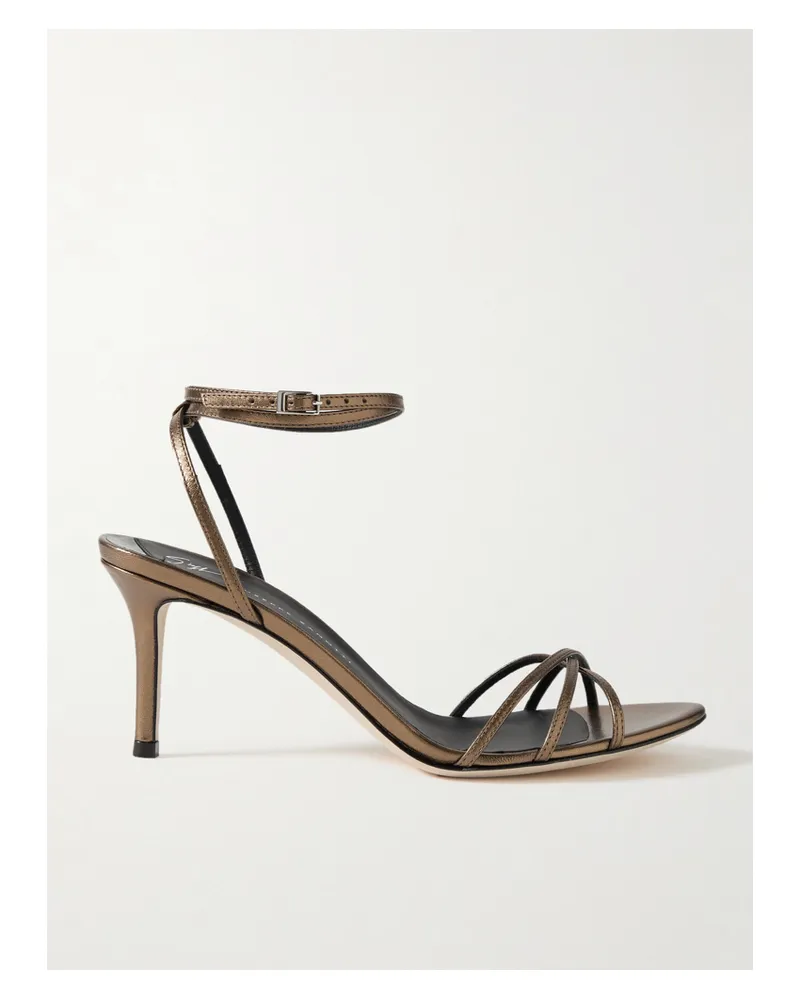 Giuseppe Zanotti Clintry Sandalen Aus Metallic-leder Metallic