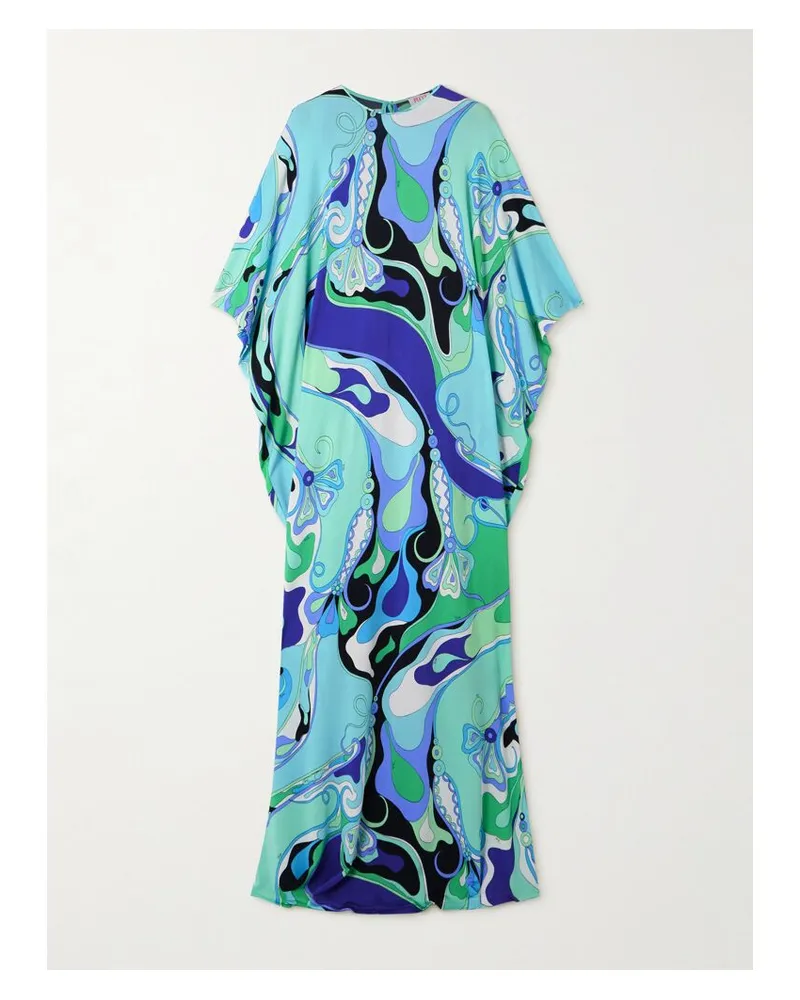 Emilio Pucci Kaftan Aus Bedrucktem Jersey - Blau Blau