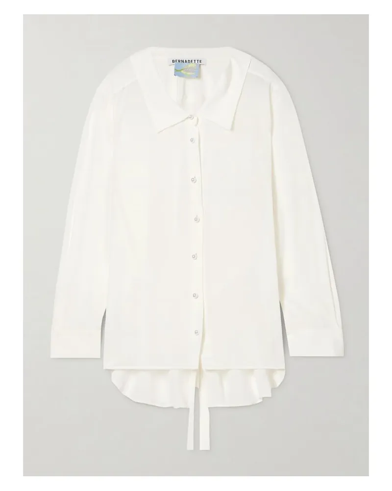 BERNADETTE Guido Seidenbluse Mit Verzierungen - Elfenbein Elfenbein