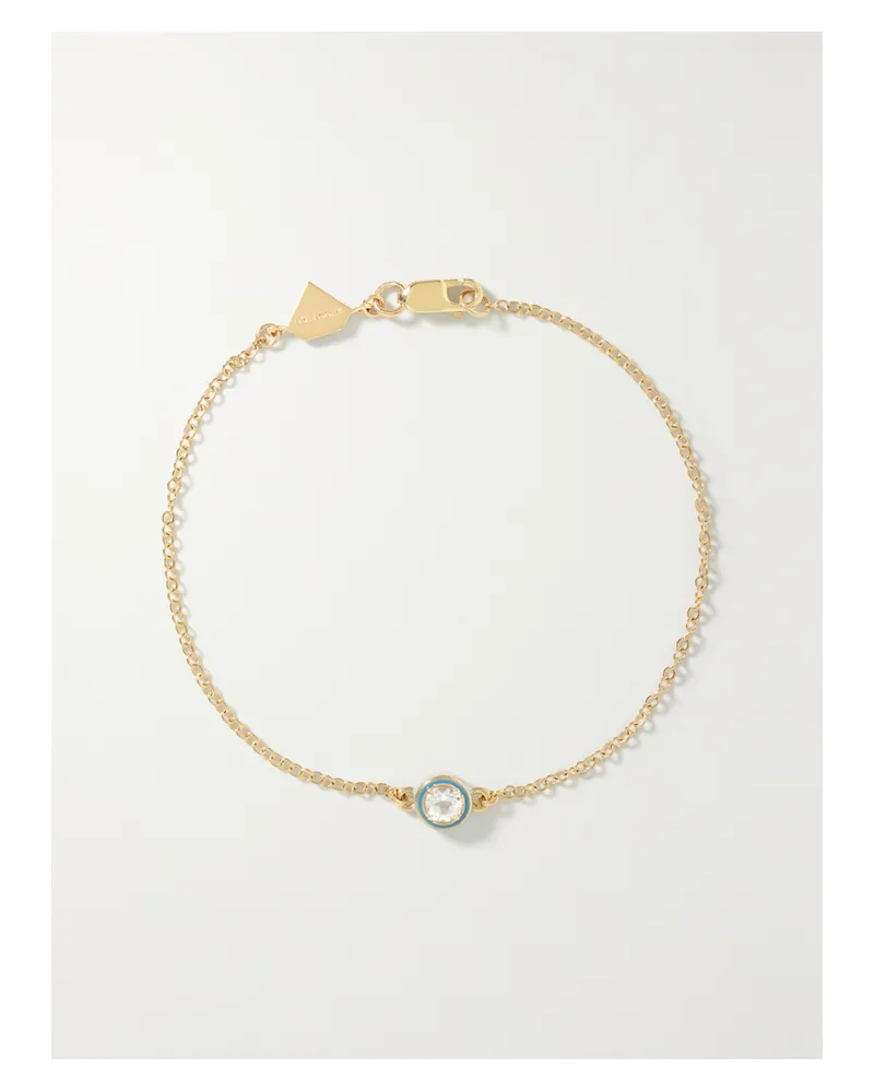 Alison Lou Armband Aus 14 Karat Gold Mit Emaille Und Topas Gold
