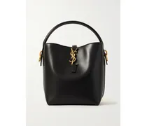 Le 37 Small Leather Bucket Bag - Black